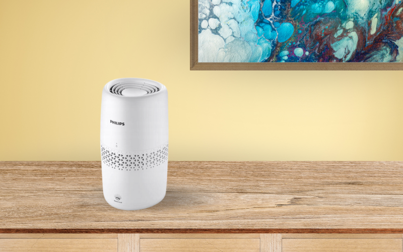 Philips HU2510/10 na komodzie w salonie. Źródło: Philips.pl